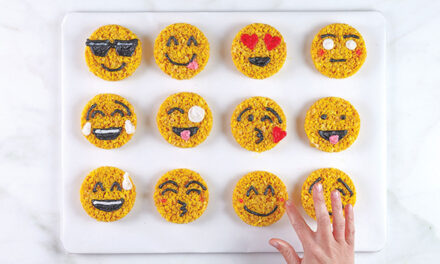 Smiley Emoji Rice Crispy Treats