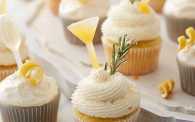 Orange & Rosemary Gimlet Cupcakes