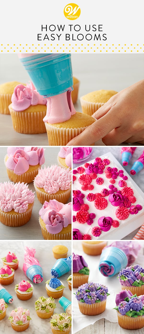 Wilton How to Use Easy Blooms Pinterest Pin