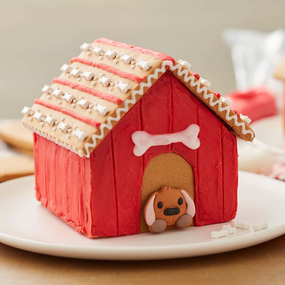 Dog-gingerbread-house