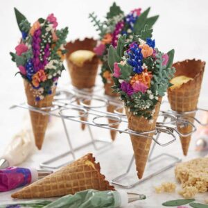Spring floral cupcake cones