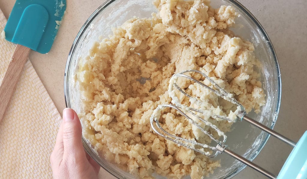 Sugar Cookie Step 5- Finished dough making sugar cookies step 5 finished dough in bowl