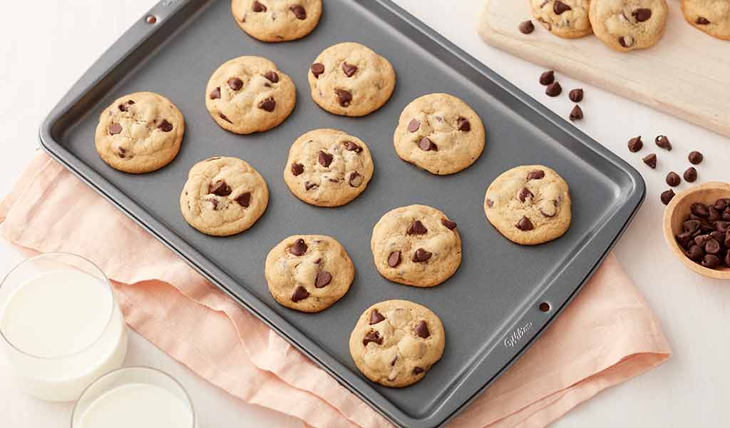chocolate-chip-cookies-in-post chocolate chip cookies on cooling grid