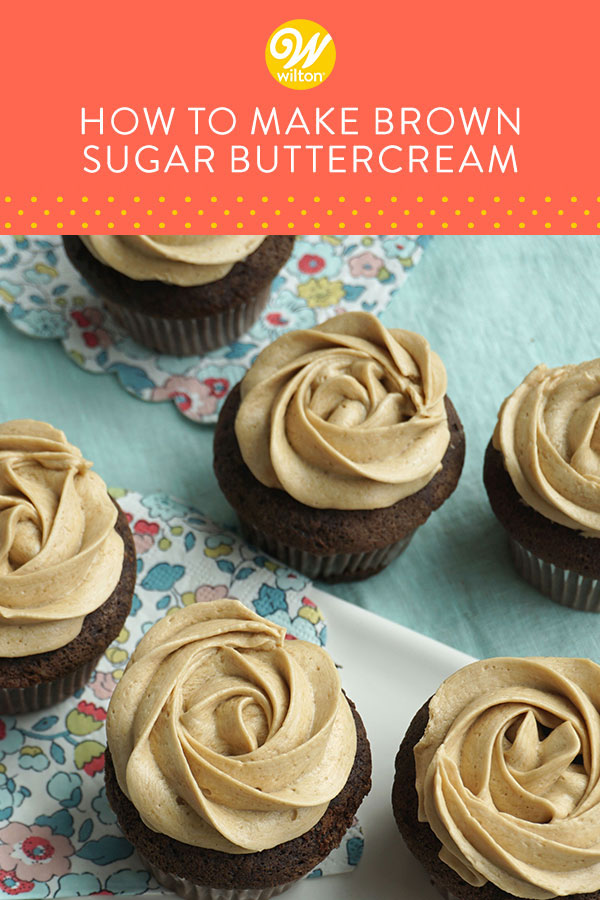 how to make brown sugar buttercream pinterest pin