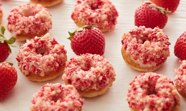 Mini Strawberry Shortcake Donuts