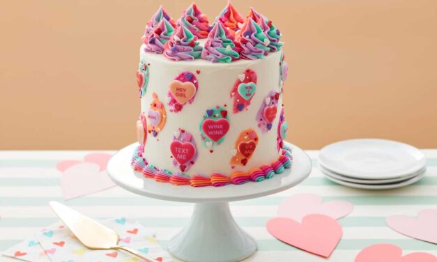 How to Make a Valentine’s Day Conversation Heart Buttercream Cake