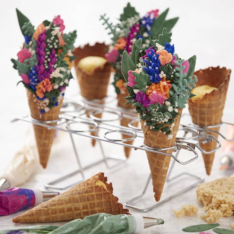 spring floral cones spring floral decorated cones