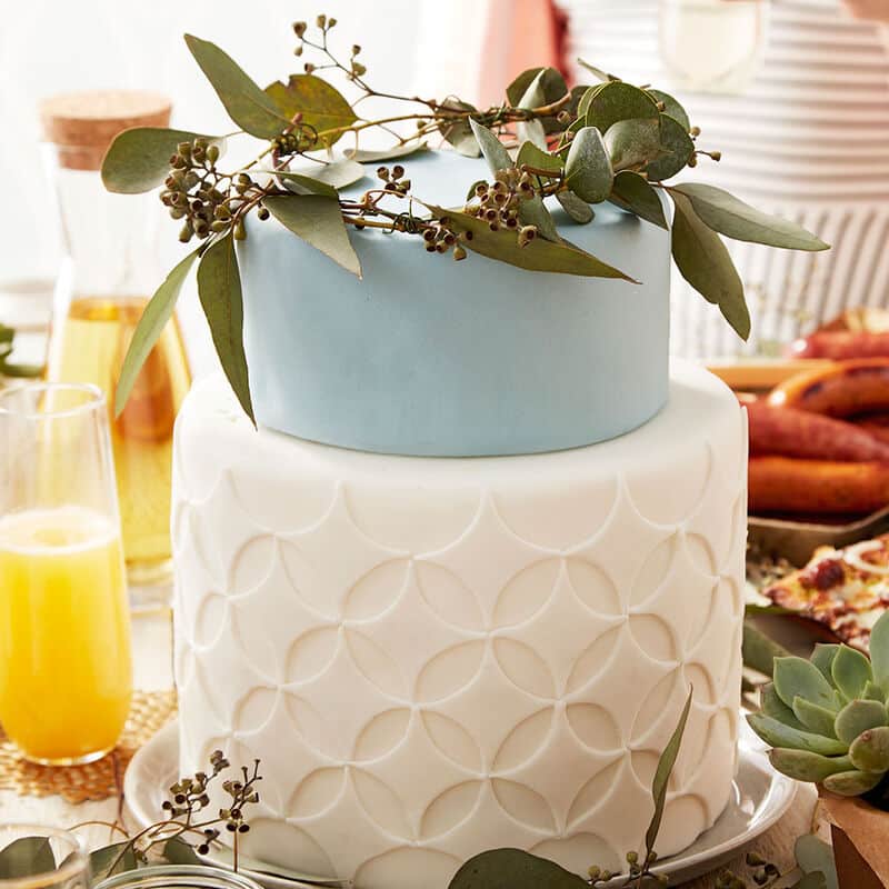 wedding shower cake something blue wedding shower cake