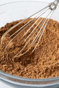 Whisk in cocoa powder mix